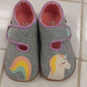 See Kai Run Gray Unicorn Kids Slippers